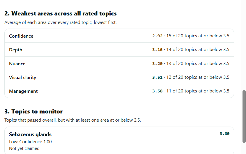Which areas to strengthen